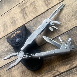 Bucktool USA Silver Multi-Tool Pliers with Nylon Sheath - Men's Grooming Tool
